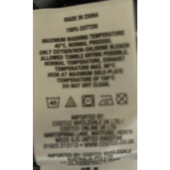 Kirkland Signature Men's Traditional Fit Blue Brown Plaid Long Sleeve Size L - Picture 6 of 6